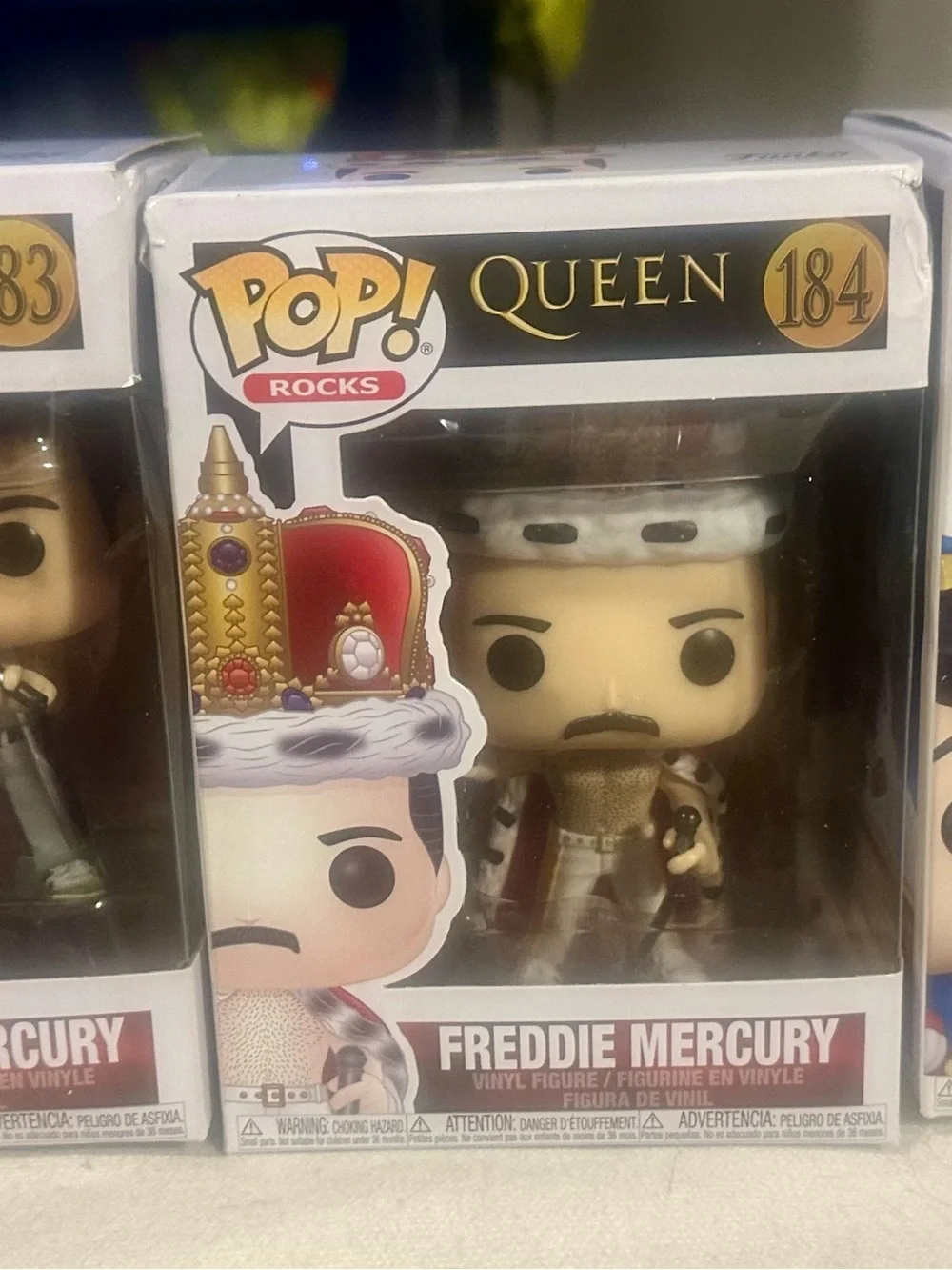 Funko Pop Lot of 3: Freddie Mercury #183, #184 (Queen) & Pinocchio #1029 (Disney